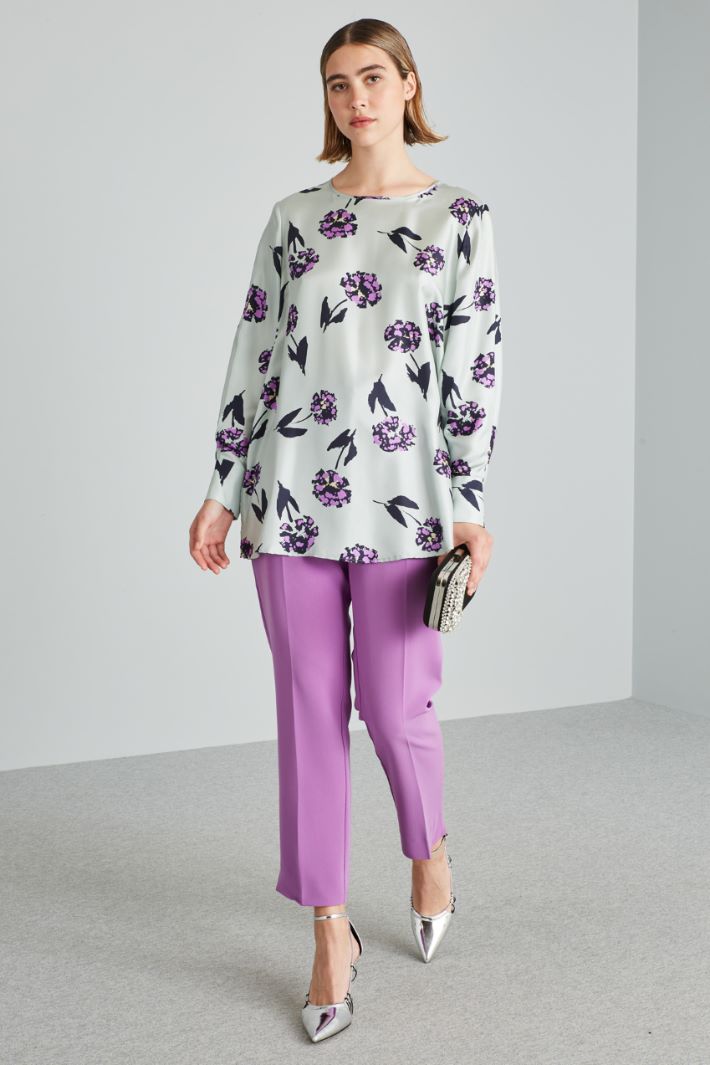 Pantaloni a sigaretta in cady - LILLA - Fashion Market