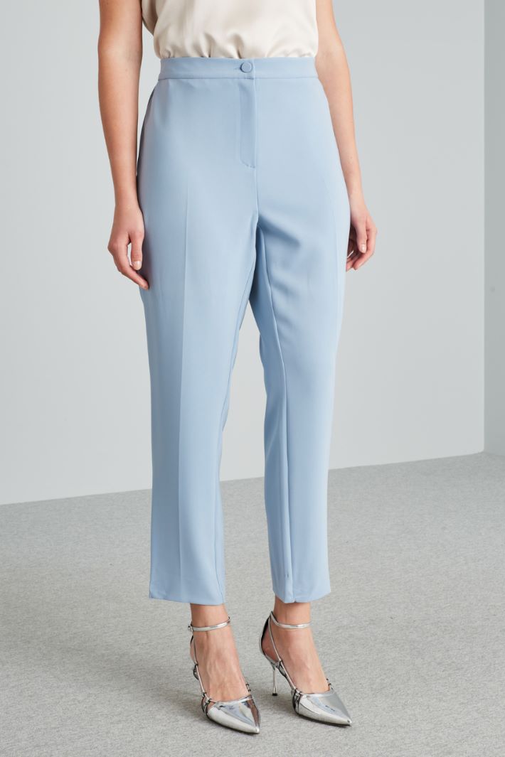 Pantaloni a sigaretta in cady - CELESTE - Fashion Market - 2