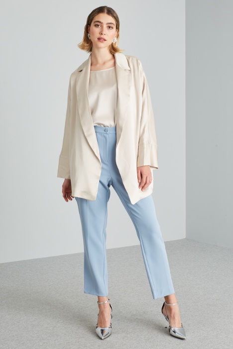 Pantaloni a sigaretta in cady - Fashion Market