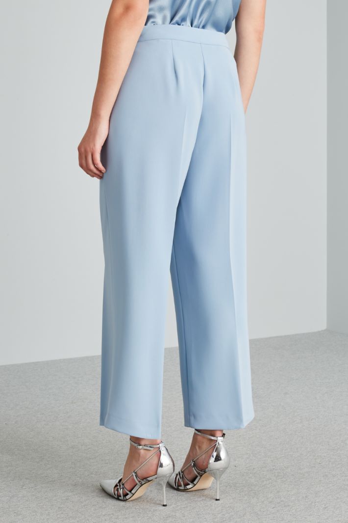 Pantaloni dritti in cady - CELESTE - Fashion Market - 4