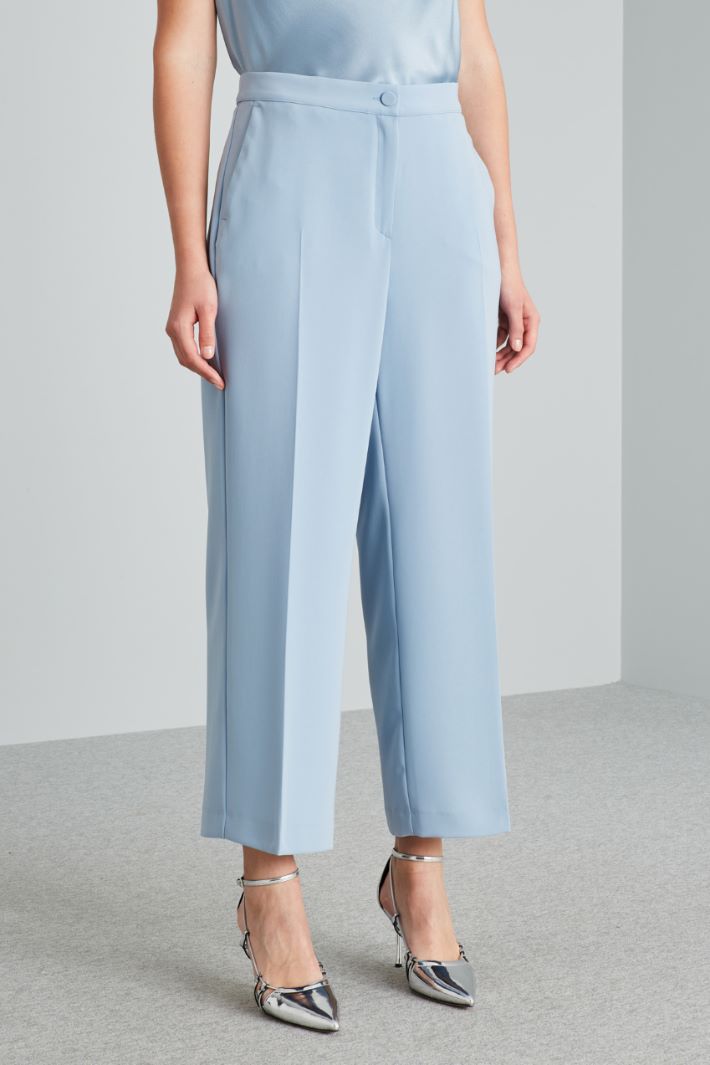 Pantaloni dritti in cady - CELESTE - Fashion Market - 2