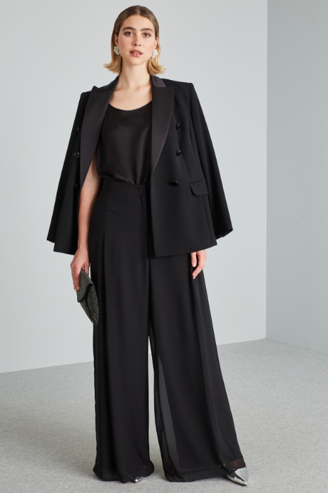 Pantaloni ampi in georgette - Fashion Market