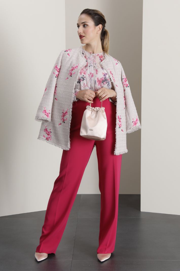 Pantaloni in cady - FUXIA - Fashion Market