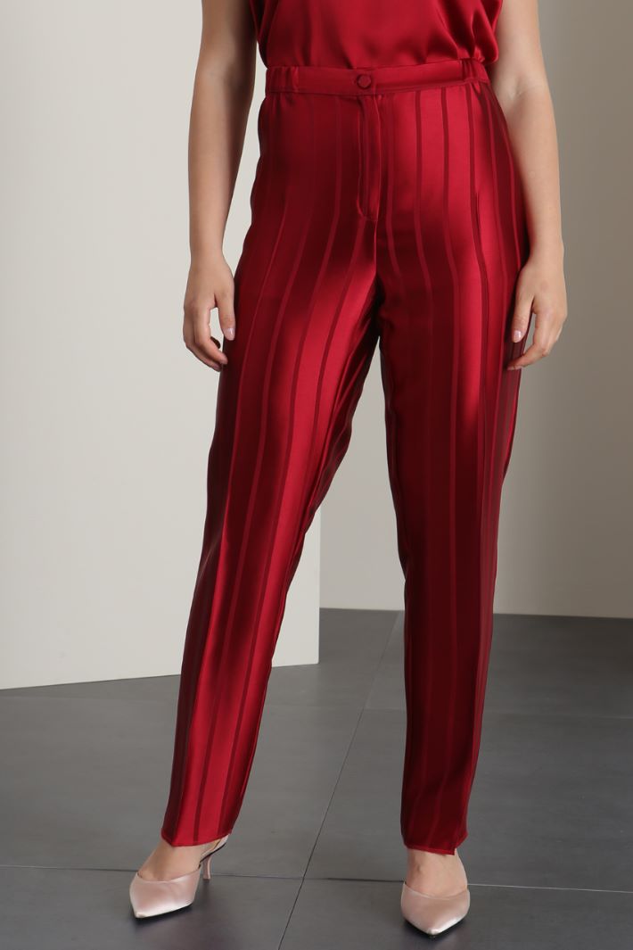 Pantaloni in raso - ROSSO - Fashion Market - 4