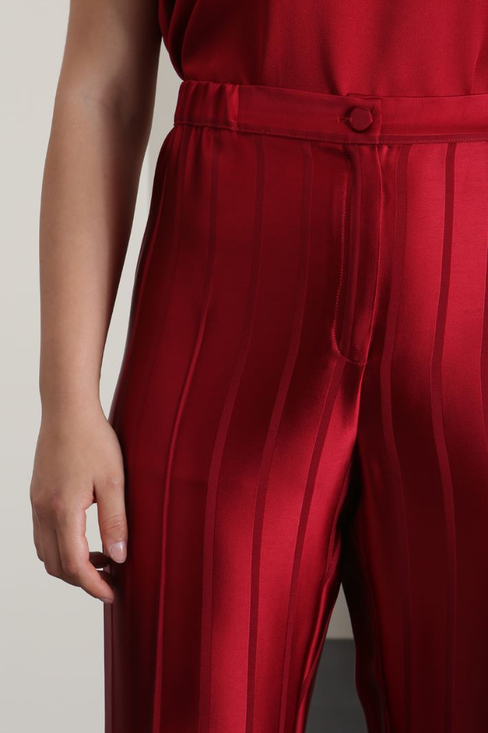 Pantaloni in raso - ROSSO - Fashion Market - 3
