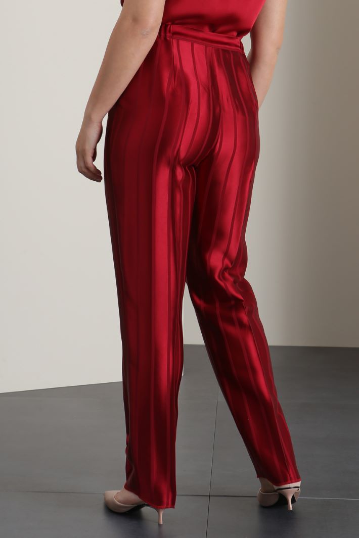 Pantaloni in raso - ROSSO - Fashion Market - 2