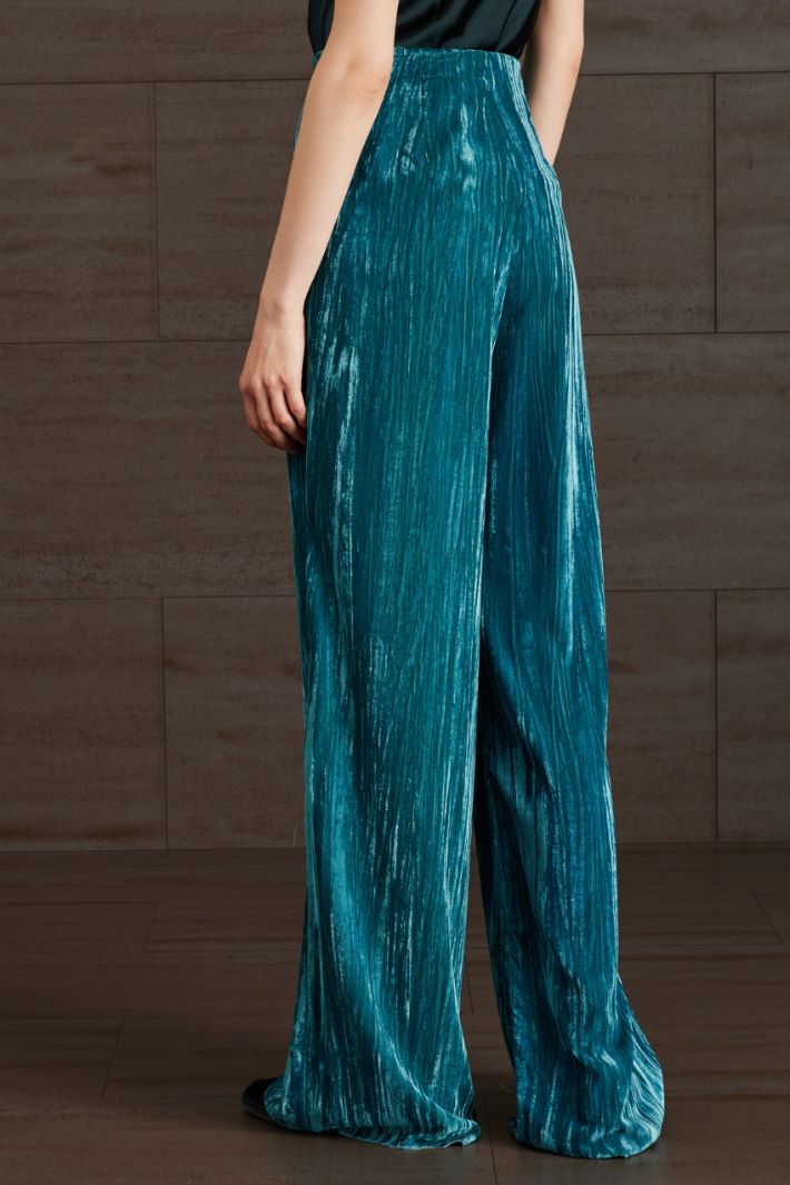 Pantaloni in velluto - BLU PAVONE - Fashion Market - 4