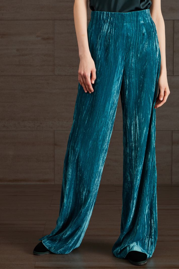 Pantaloni in velluto - BLU PAVONE - Fashion Market - 2