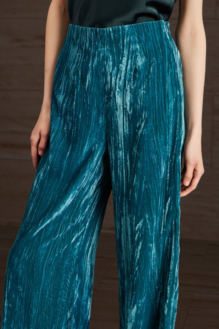 Pantaloni in velluto - BLU PAVONE - Fashion Market - 3