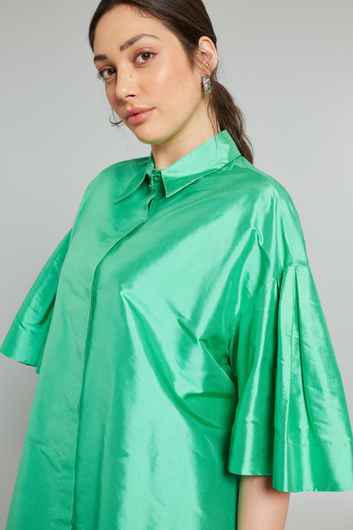Casacca in seta - VERDE - Fashion Market - 3