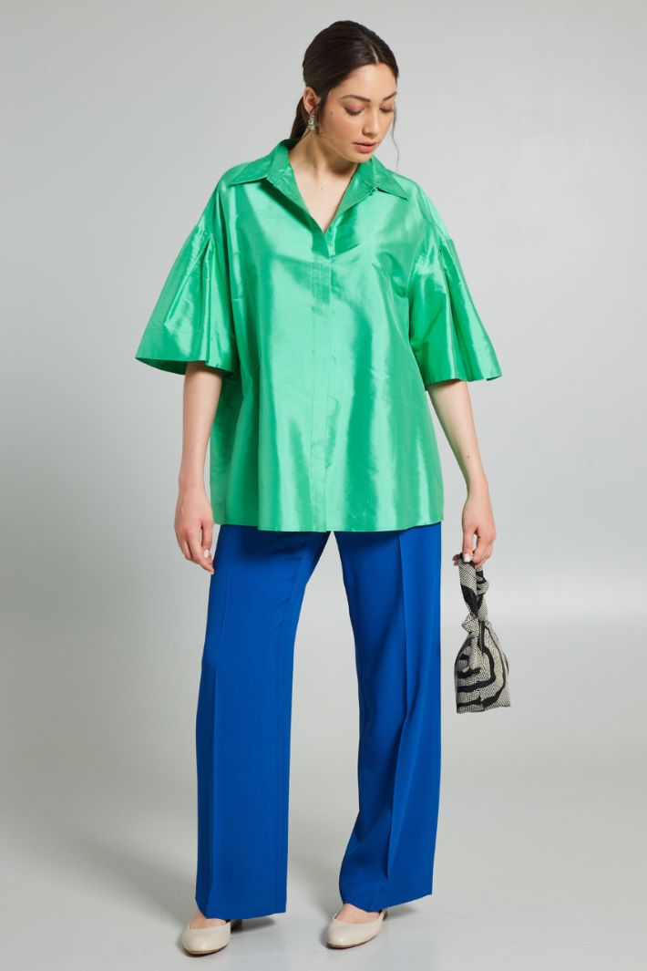 Casacca in seta - VERDE - Fashion Market