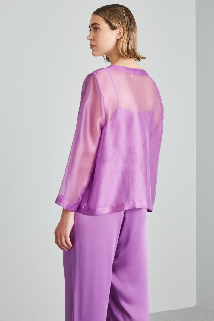 Spolverino corto in organza  - VIOLA - Fashion Market - 4