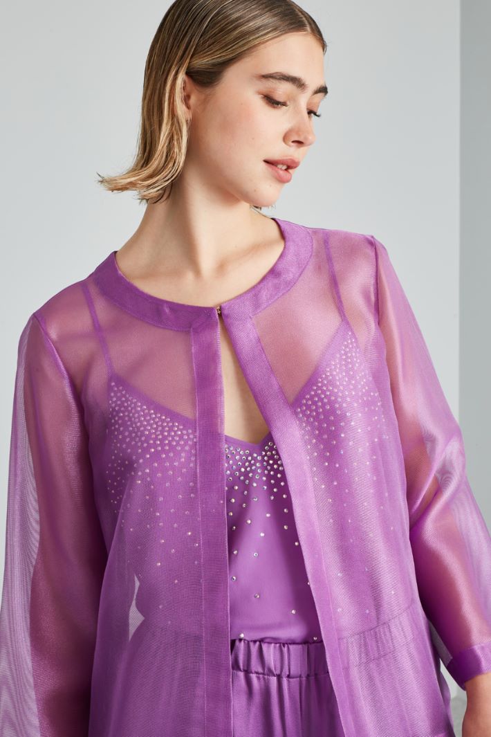 Spolverino corto in organza  - VIOLA - Fashion Market - 3