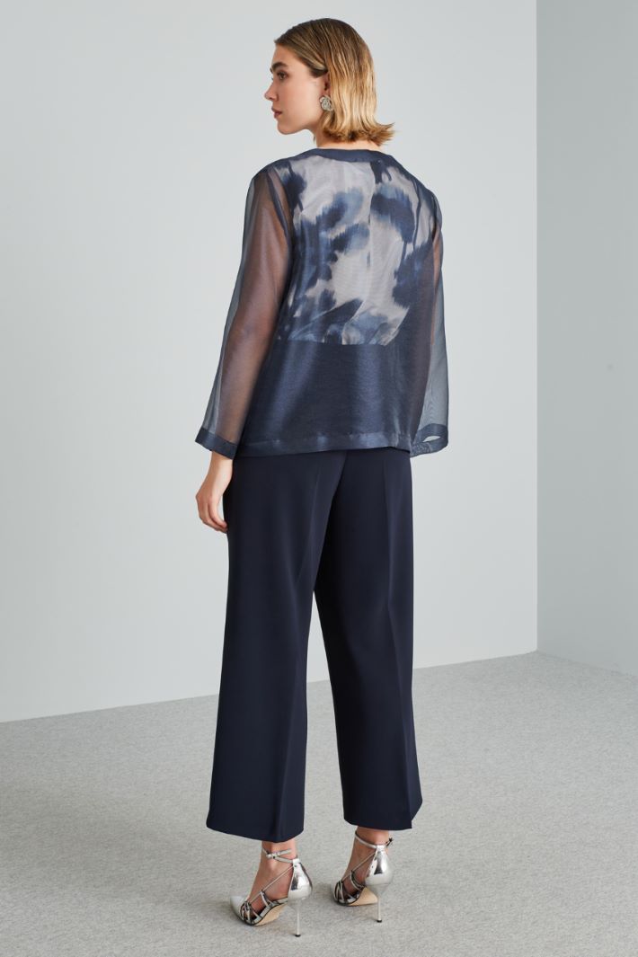 Spolverino corto in organza  - BLU NOTTE - Fashion Market - 4