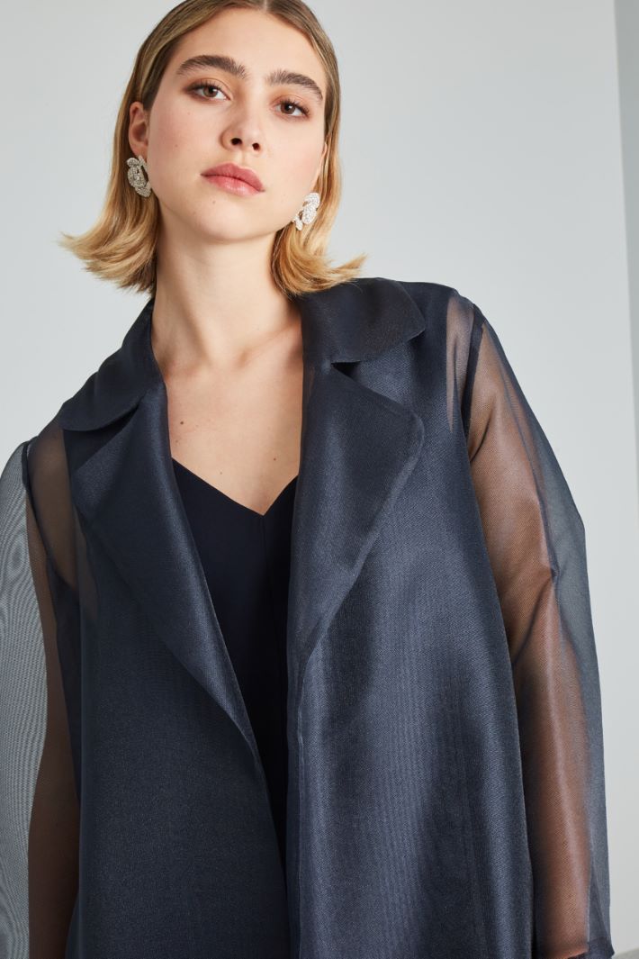 Spolverino in organza - BLU NOTTE - Fashion Market - 3