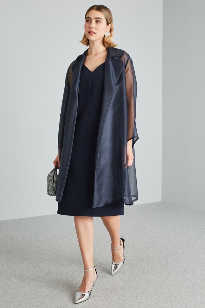 Spolverino in organza - BLU NOTTE - Fashion Market
