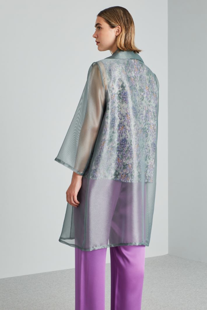 Spolverino in organza - VERDE SALVIA - Fashion Market - 4