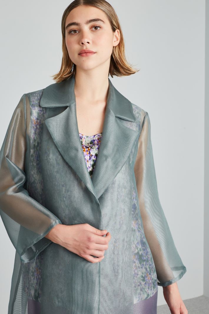 Spolverino in organza - VERDE SALVIA - Fashion Market - 3