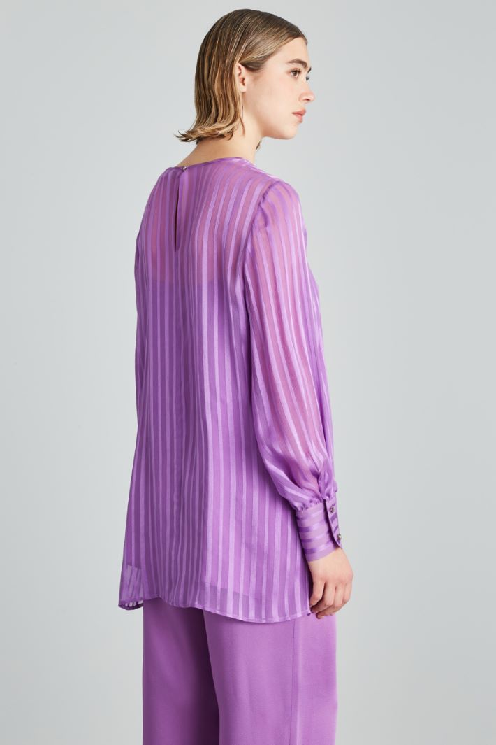 Casacca in creponne di seta - VIOLA - Fashion Market - 4