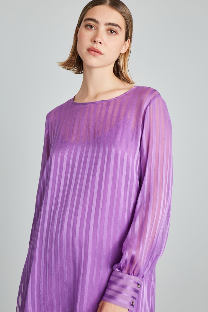 Casacca in creponne di seta - VIOLA - Fashion Market - 3