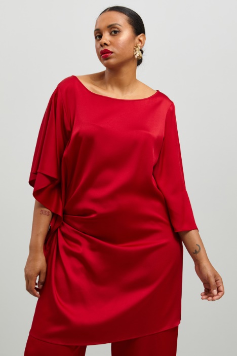 Casacca lunga in raso - Fashion Market