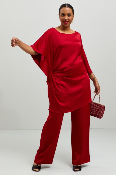 Casacca lunga in raso - Fashion Market