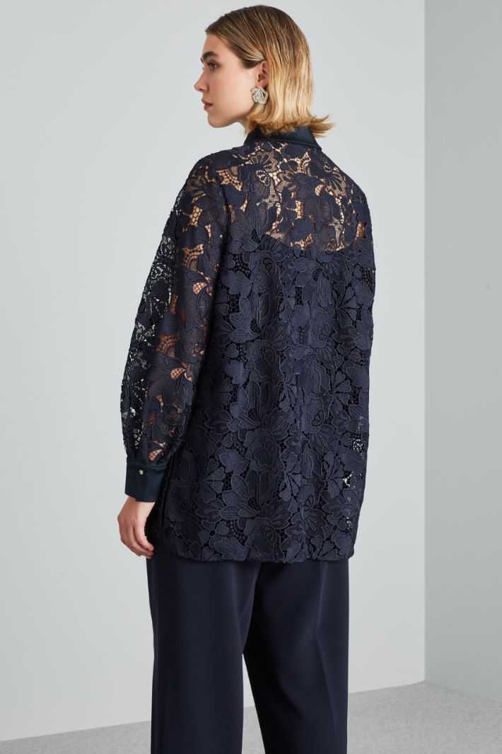 Casacca in pizzo macramè - BLU NOTTE - Fashion Market - 4