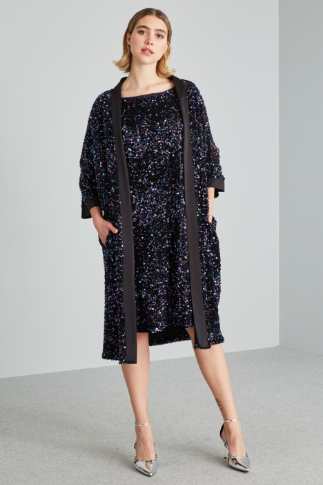 Spolverino kimono con paillettes - Fashion Market