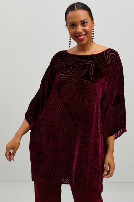 Blusa in velluto dévoré - Fashion Market