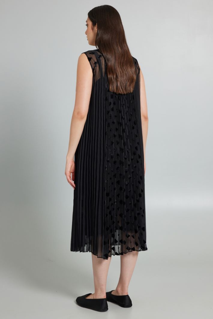 Abito in georgette dévoré - NERO - Fashion Market - 4