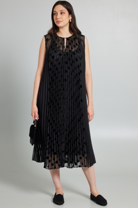 Abito in georgette dévoré - Fashion Market