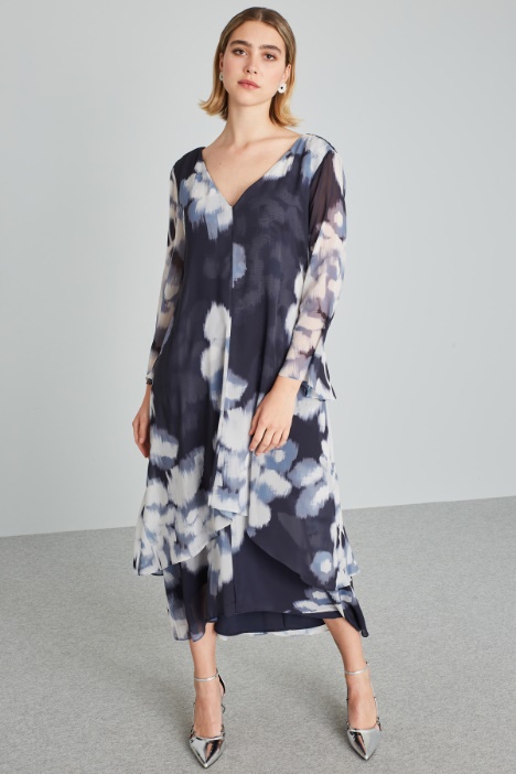 Abito in chiffon stampato - Fashion Market
