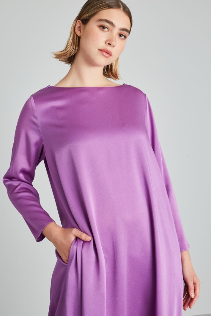 Abito lungo con nastri - VIOLA - Fashion Market - 3