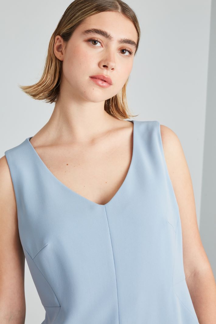 Abito tubino in cady - CELESTE - Fashion Market - 3