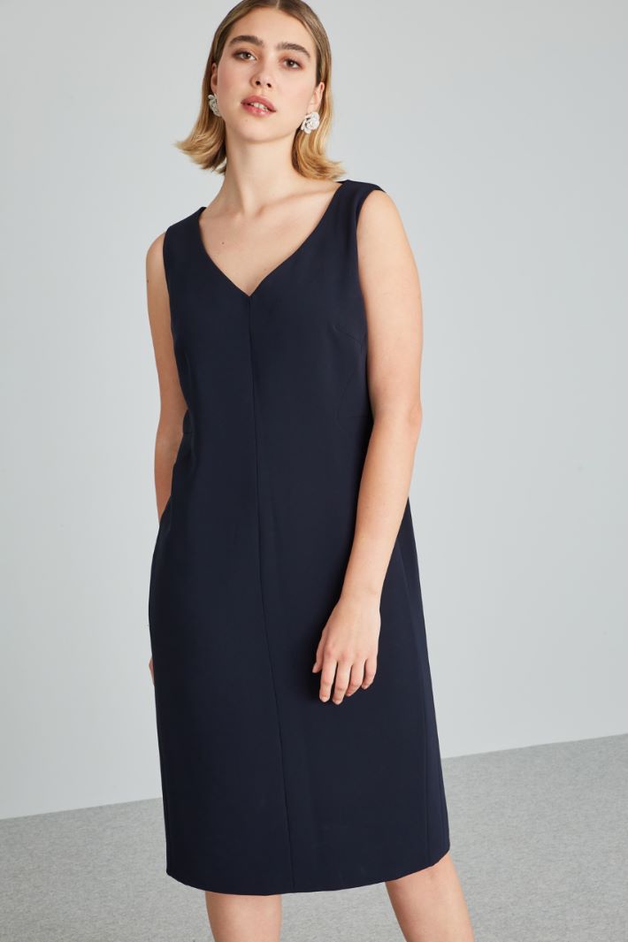 Abito tubino in cady - BLU NOTTE - Fashion Market - 2