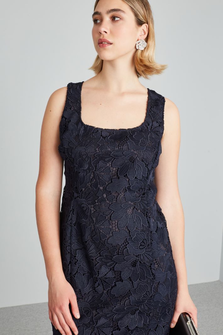 Abito in pizzo macramè - BLU NOTTE - Fashion Market - 3
