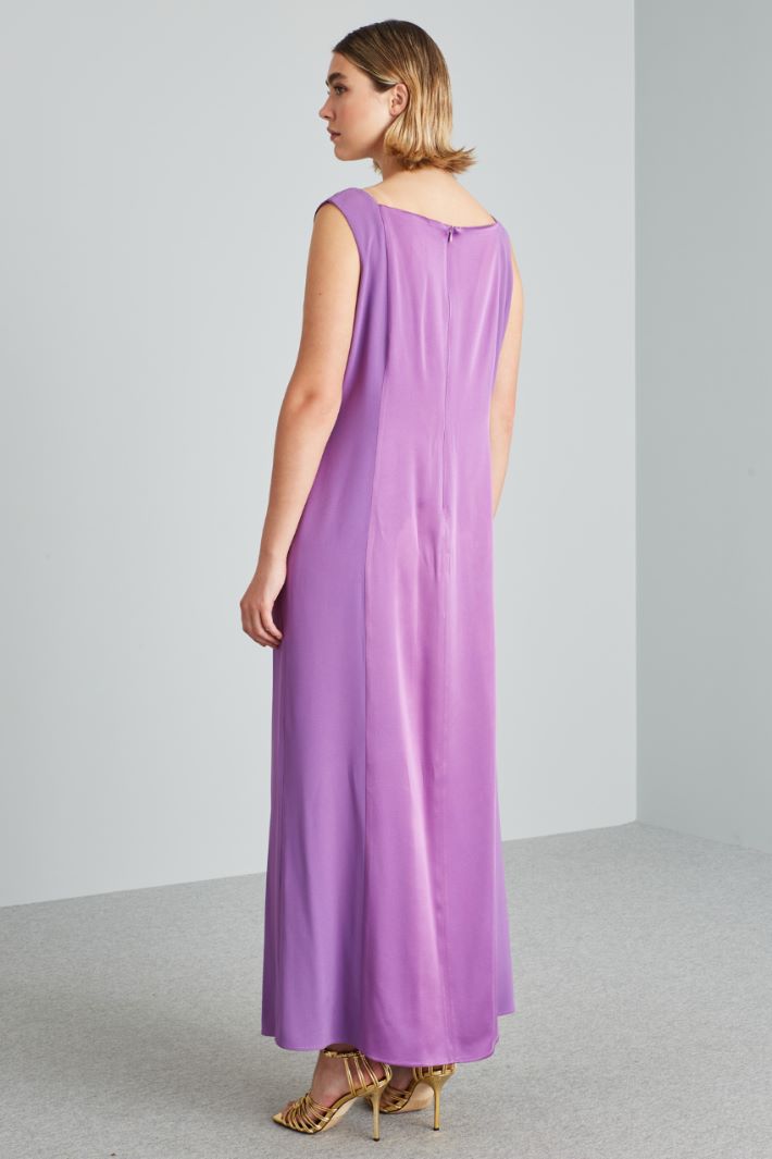Abito lungo in enver satin - VIOLA - Fashion Market - 4