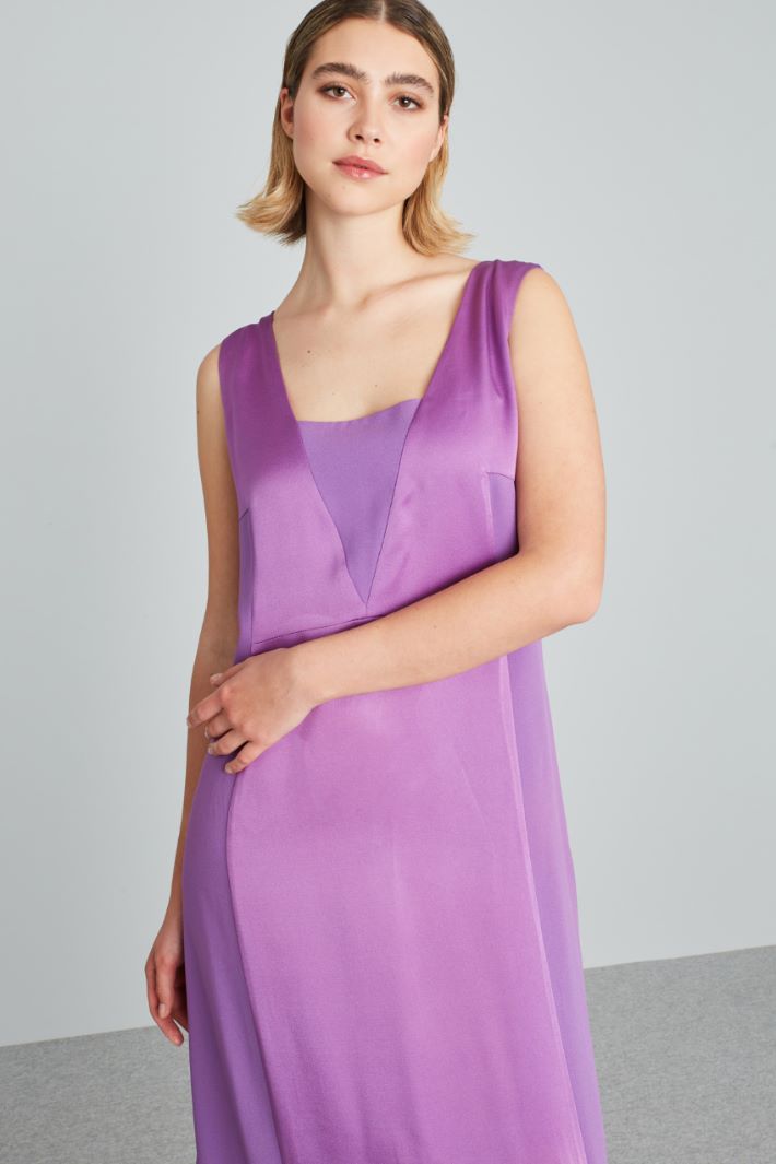Abito lungo in enver satin - VIOLA - Fashion Market - 3