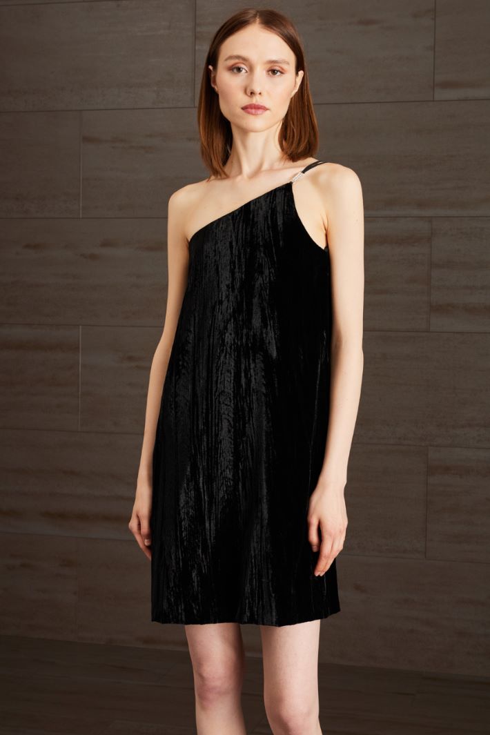 Abito in velluto - NERO - Fashion Market - 2