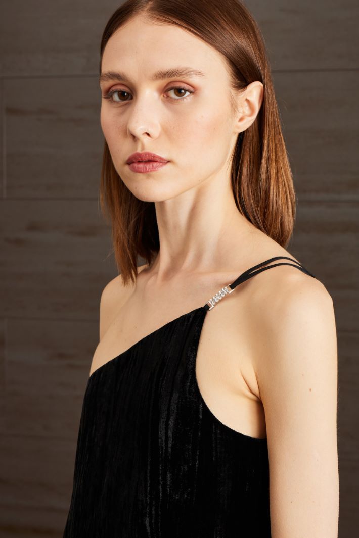 Abito in velluto - NERO - Fashion Market - 3