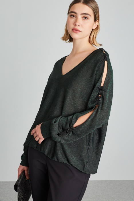 Maglia con maniche cut out - Fashion Market