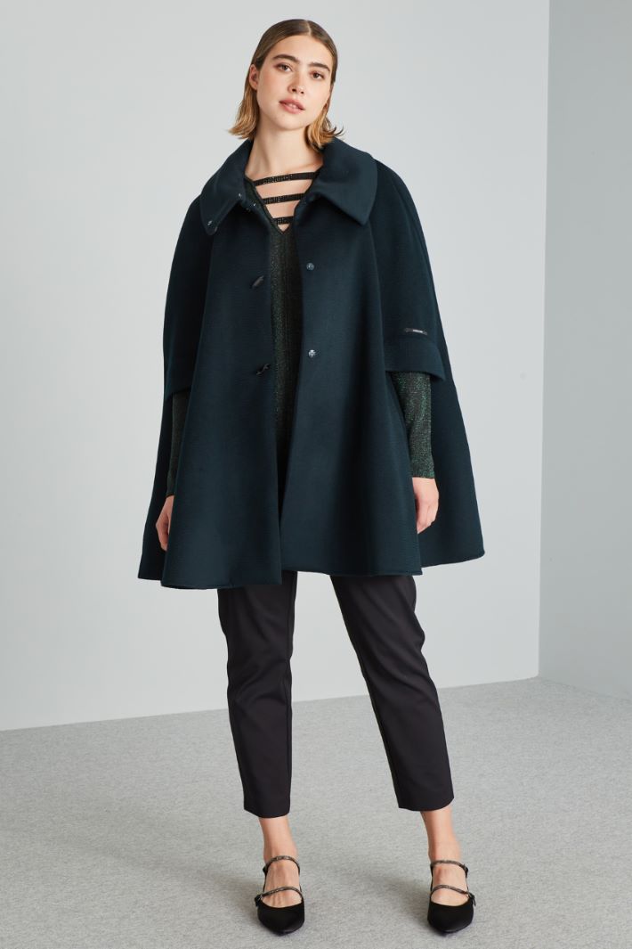 Maglia con maniche a pipistrello - VERDE SCURO - Fashion Market