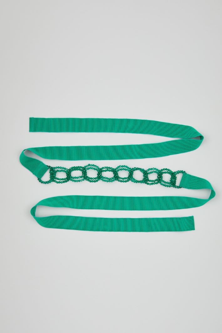 Cintura gioiello con perline - VERDE PRATO - Fashion Market