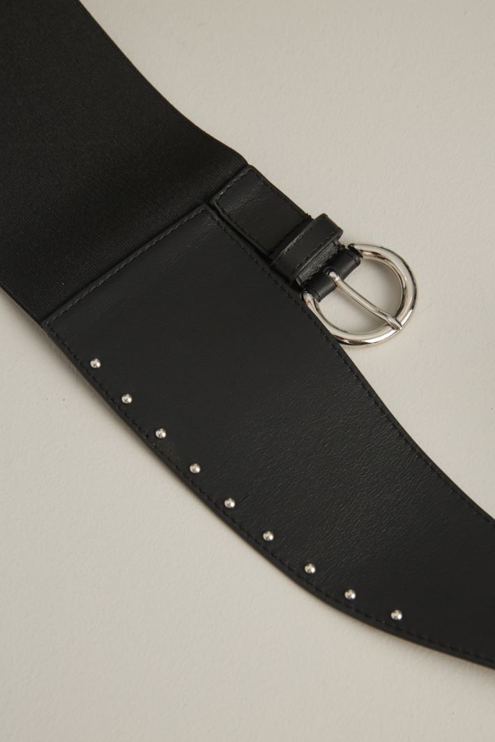 Cintura alta elastica - NERO ARGENTO - Fashion Market - 2