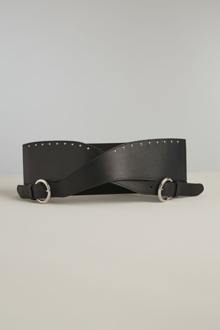 Cintura alta elastica - NERO ARGENTO - Fashion Market