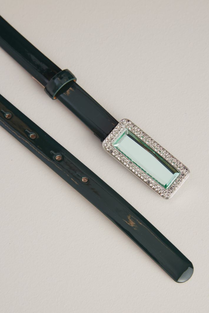Cintura in similpelle - VERDE ARGENTO - Fashion Market - 2