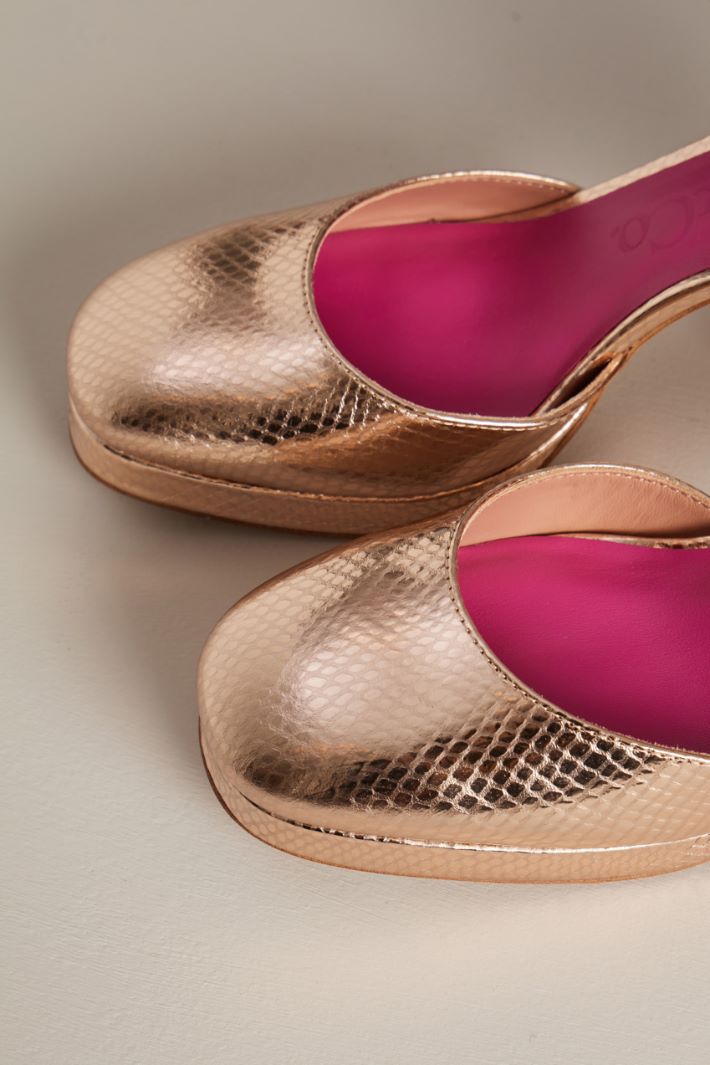 Dècolletè in pelle  - ORO FUXIA - Fashion Market - 4