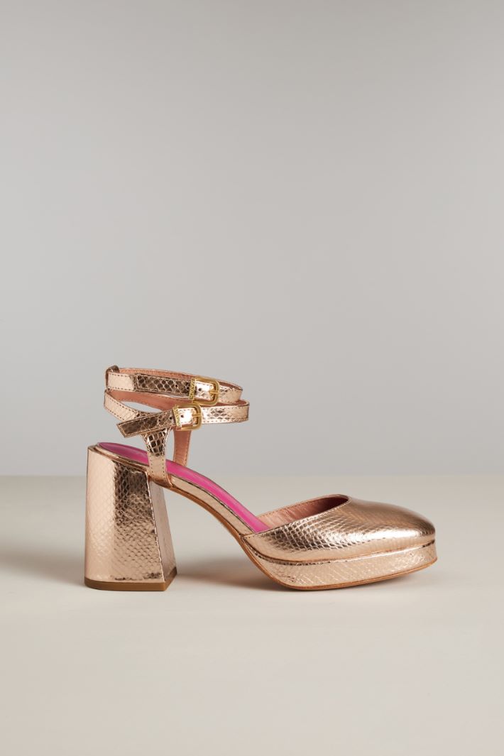 Dècolletè in pelle  - ORO FUXIA - Fashion Market