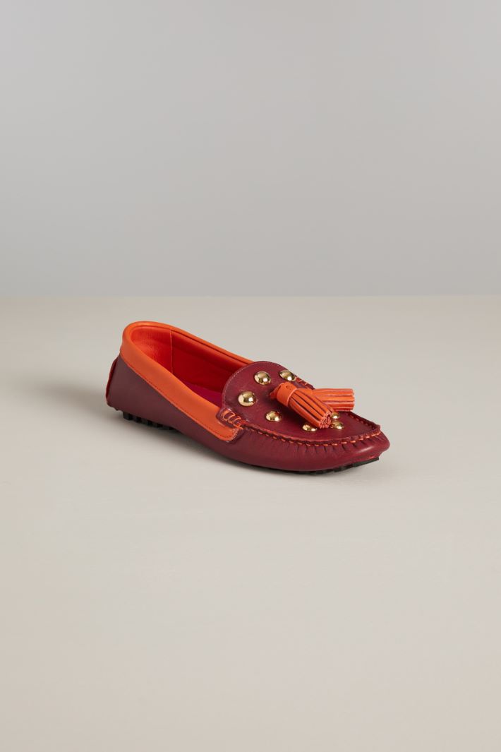 Mocassini in pelle - ROSSO - Fashion Market - 2