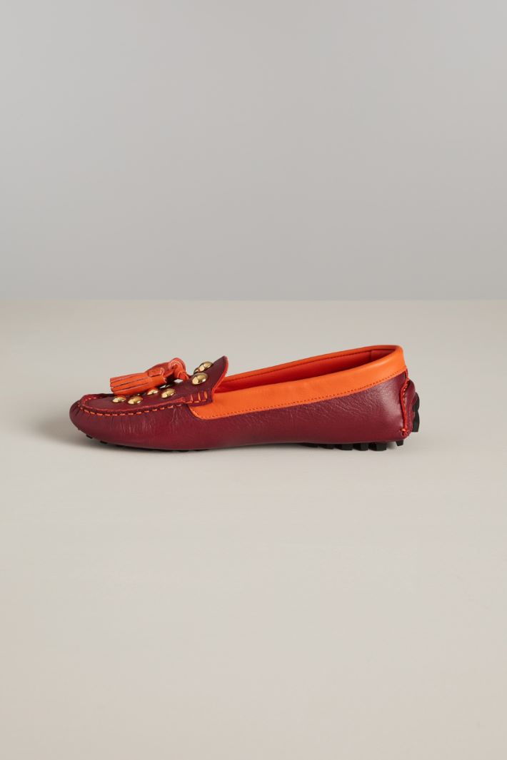 Mocassini in pelle - ROSSO - Fashion Market - 3